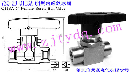 YZQ-2B Q11SA-64̓(ni)ݼyyYZQ-2B Q11SA-64 Female Screw Ball Valve